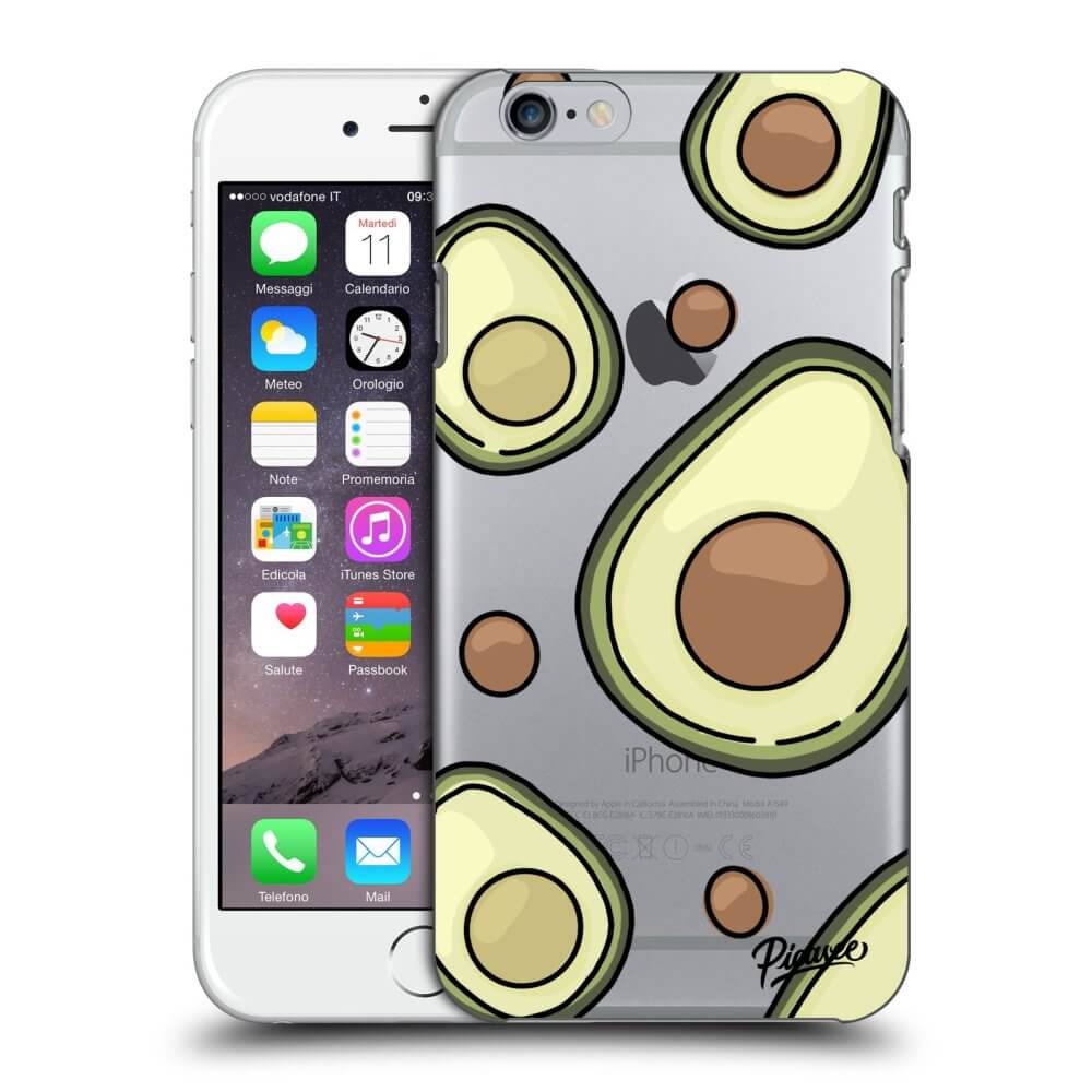 Picasee Apple iPhone 6/6S Hülle - Transparentes Silikon - Avocado