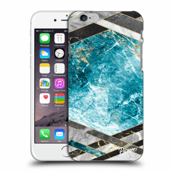 Picasee Apple iPhone 6/6S Hülle - Transparentes Silikon - Blue geometry
