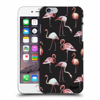 Picasee Apple iPhone 6/6S Hülle - Schwarzes Silikon - Flamingos