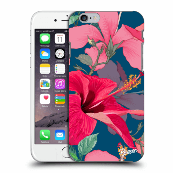 Picasee Apple iPhone 6/6S Hülle - Schwarzes Silikon - Hibiscus