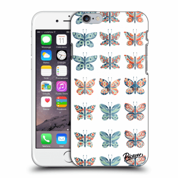 Picasee Apple iPhone 6/6S Hülle - Milchiges Silikon - Butterflies