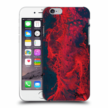 Picasee Apple iPhone 6/6S Hülle - Schwarzes Silikon - Organic red
