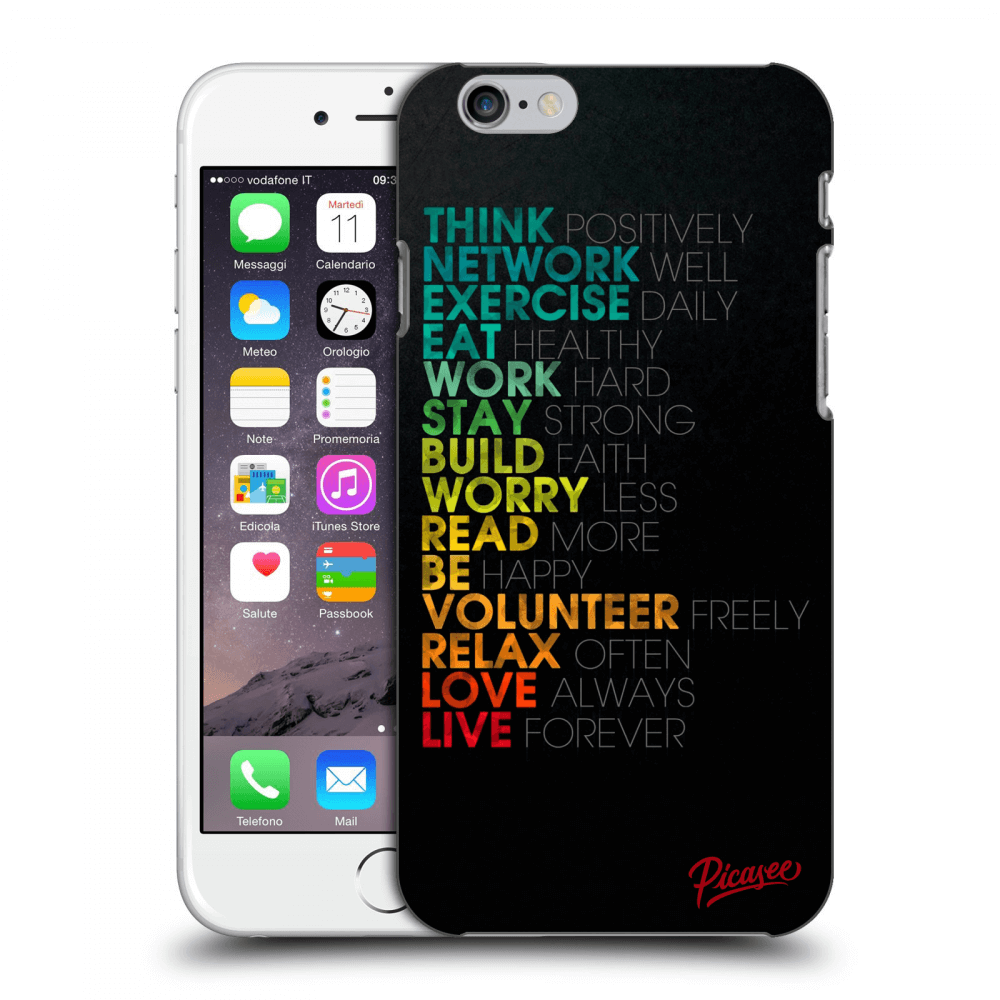 Picasee Apple iPhone 6/6S Hülle - Transparenter Kunststoff - Motto life