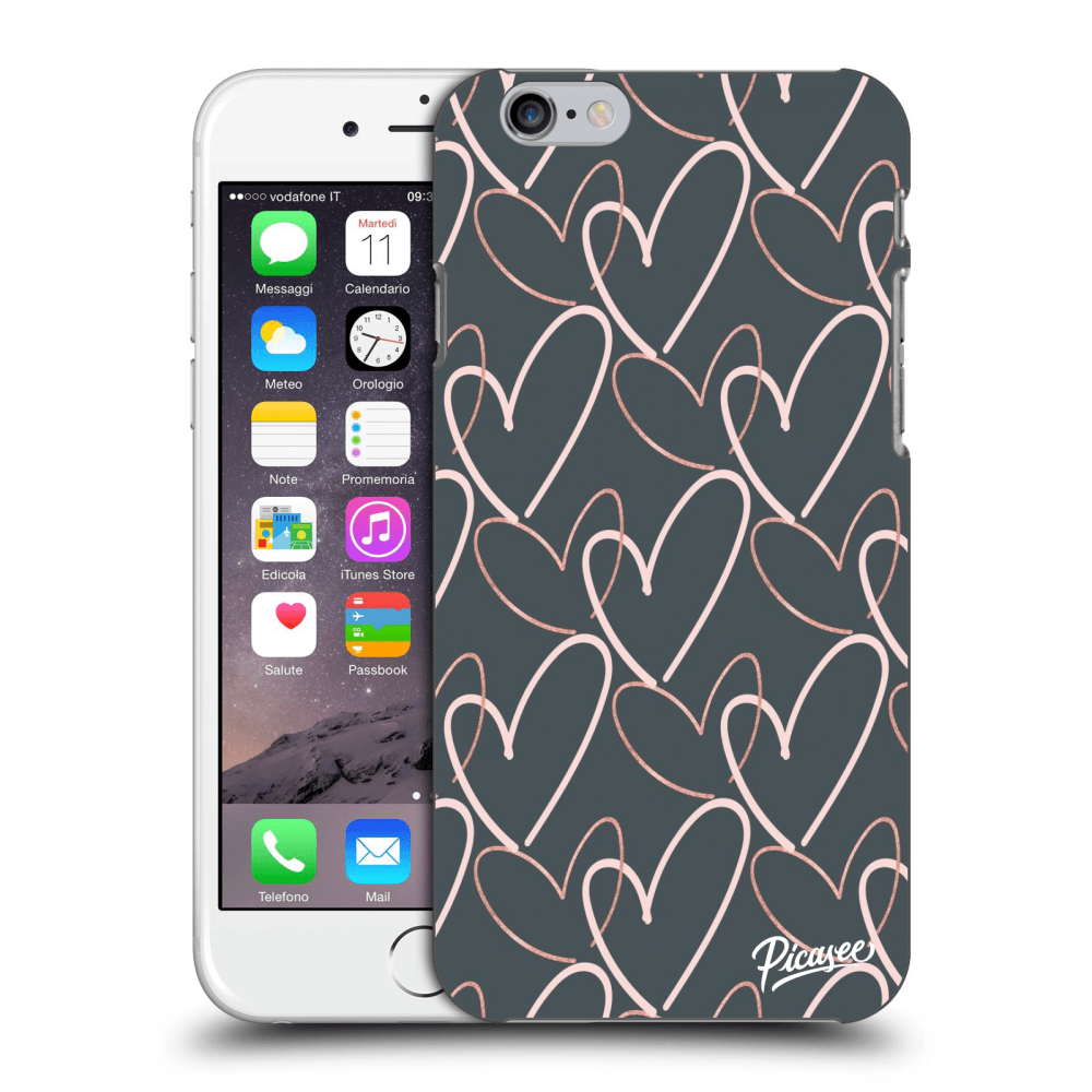 Picasee Apple iPhone 6/6S Hülle - Schwarzes Silikon - Lots of love