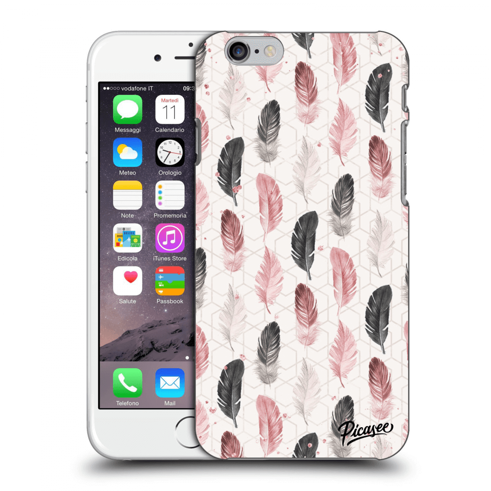 Picasee Apple iPhone 6/6S Hülle - Transparenter Kunststoff - Feather 2
