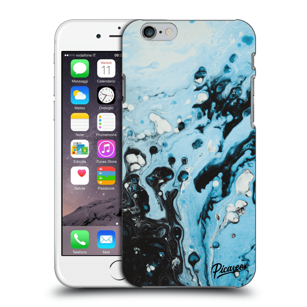 Picasee Apple iPhone 6/6S Hülle - Transparentes Silikon - Organic blue