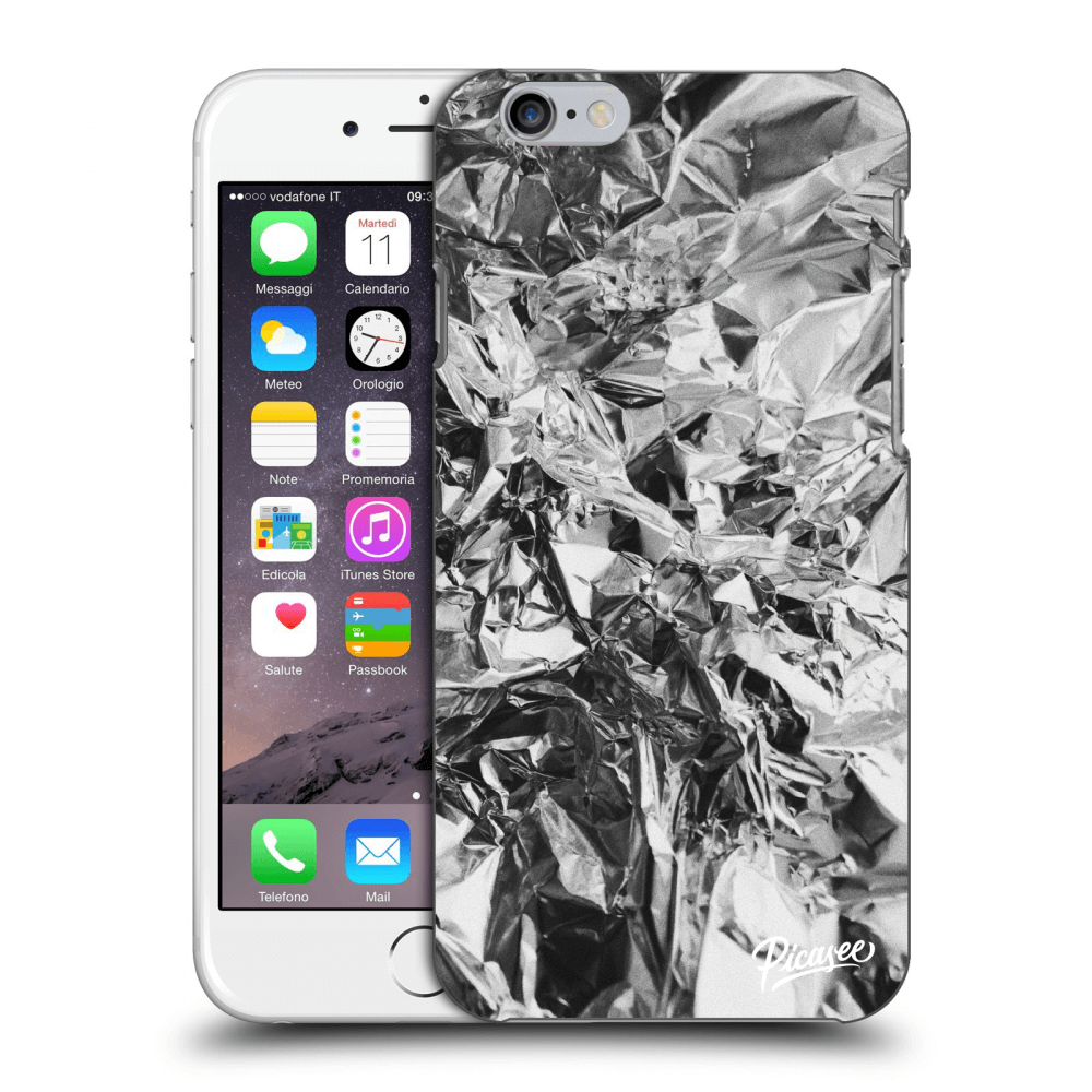 Picasee Apple iPhone 6/6S Hülle - Schwarzes Silikon - Chrome