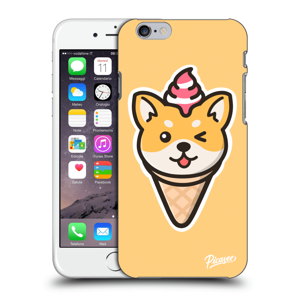 Picasee Apple iPhone 6/6S Hülle - Transparentes Silikon - Ice Cream Shiba