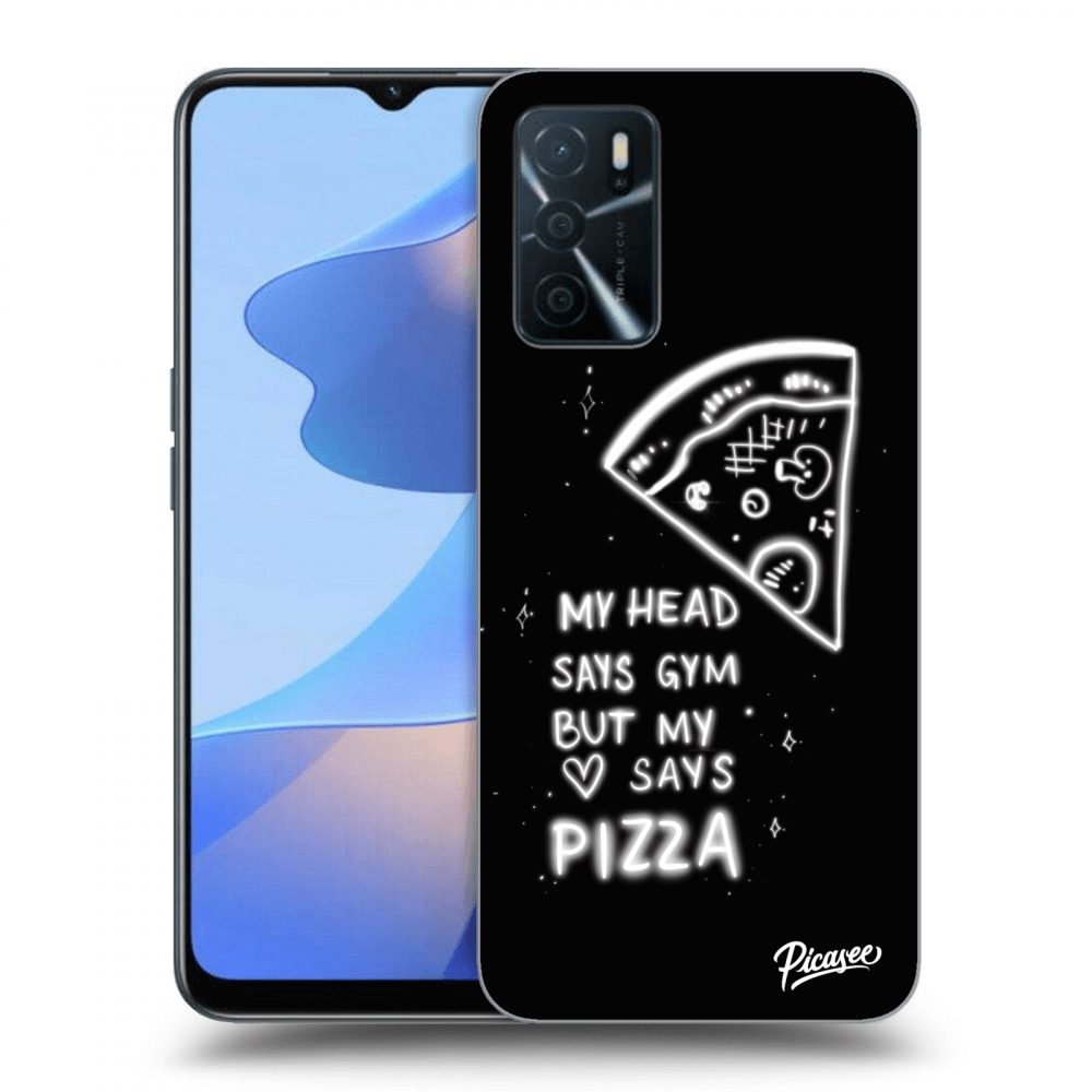 Picasee OPPO A16s Hülle - Schwarzes Silikon - Pizza