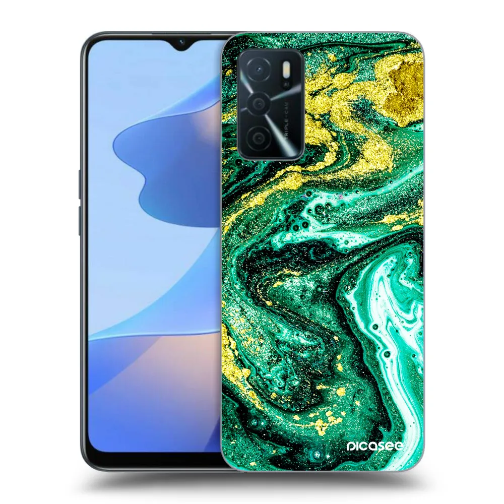 Picasee ULTIMATE CASE für OPPO A16s - Green Gold
