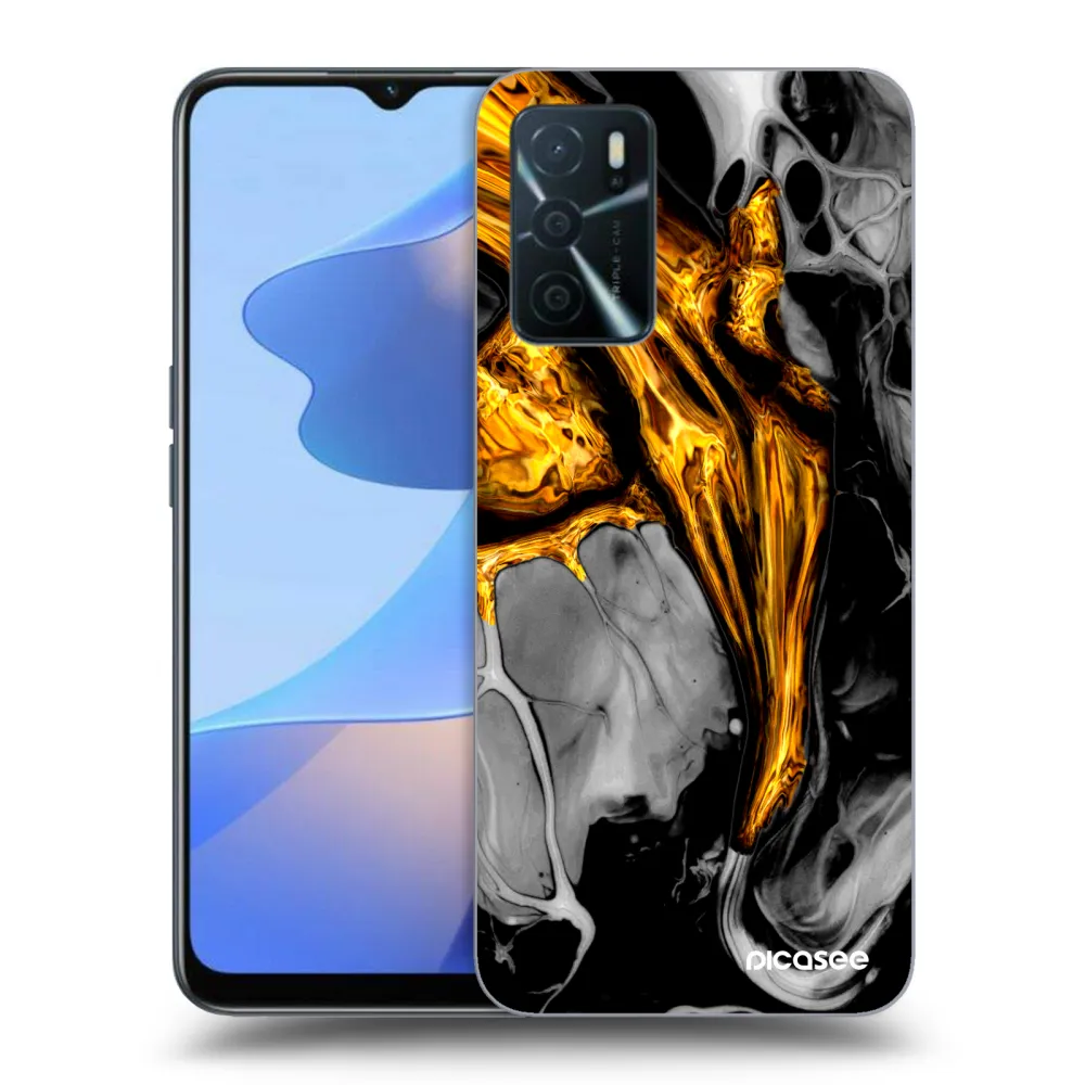 Picasee ULTIMATE CASE für OPPO A16s - Black Gold