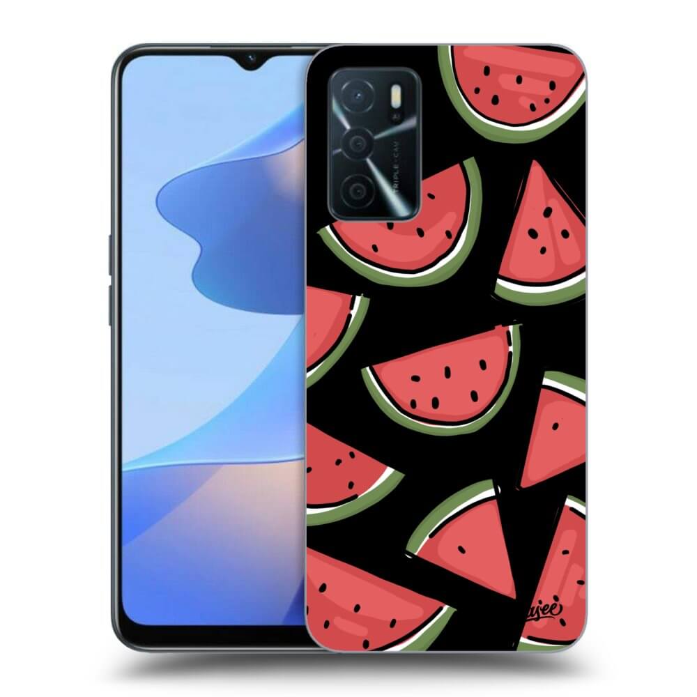 Picasee OPPO A16s Hülle - Schwarzes Silikon - Melone