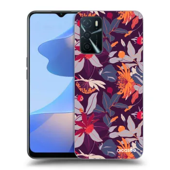 Hülle für OPPO A16s - Purple Leaf