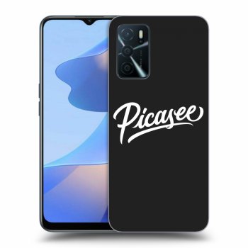 Picasee OPPO A16s Hülle - Schwarzes Silikon - Picasee - old logo - white
