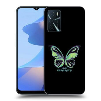 Picasee OPPO A16s Hülle - Schwarzes Silikon - Diamanty Blue