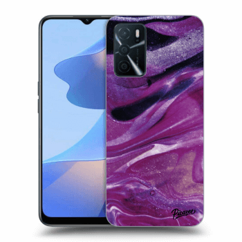 Hülle für OPPO A16s - Purple glitter