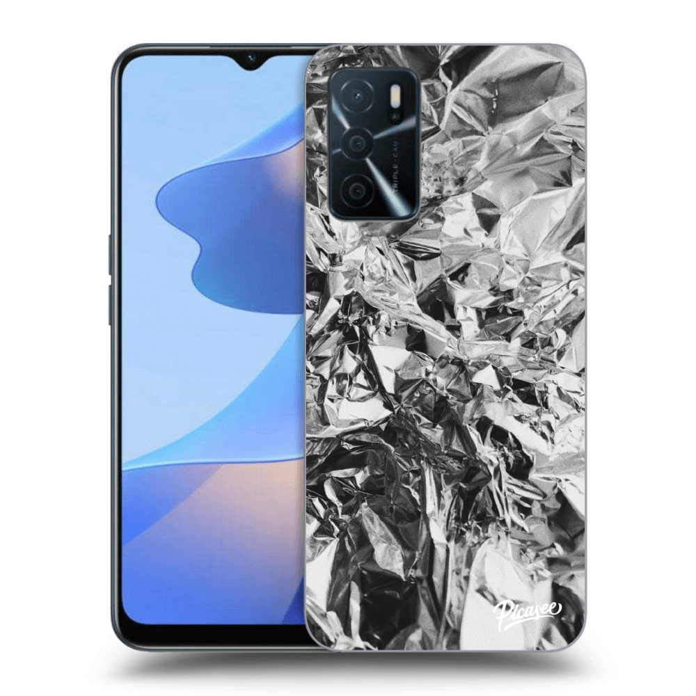 Picasee OPPO A16s Hülle - Schwarzes Silikon - Chrome