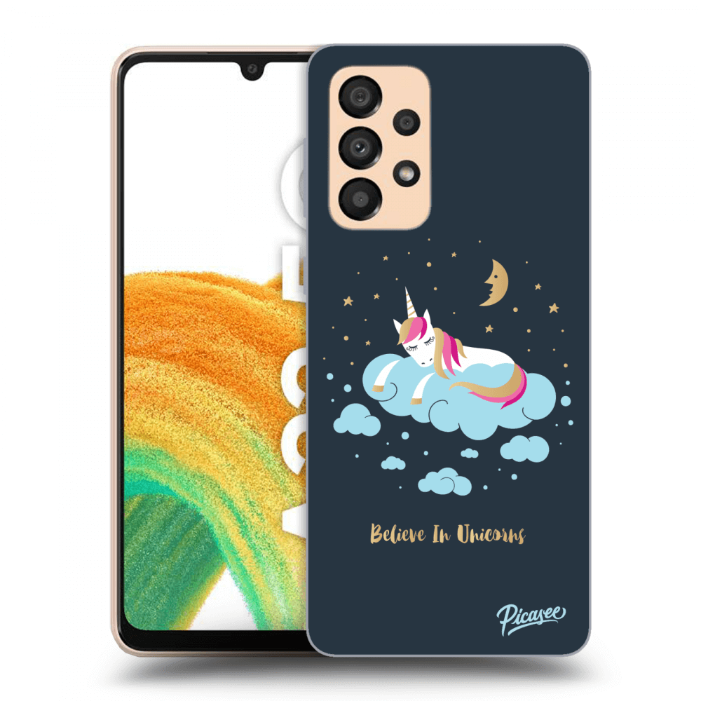 Picasee Samsung Galaxy A33 5G A336 Hülle - Transparentes Silikon - Believe In Unicorns