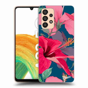 Picasee Samsung Galaxy A33 5G A336 Hülle - Schwarzes Silikon - Hibiscus