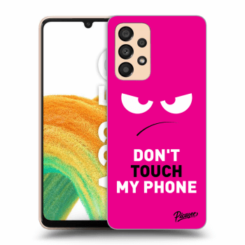 Picasee Samsung Galaxy A33 5G A336 Hülle - Schwarzes Silikon - Angry Eyes - Pink