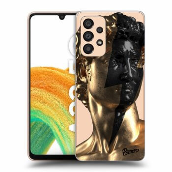Picasee Samsung Galaxy A33 5G A336 Hülle - Transparentes Silikon - Wildfire - Gold