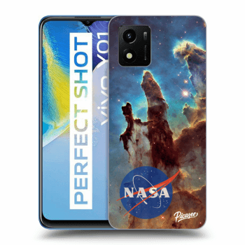 Picasee Vivo Y01 Hülle - Schwarzes Silikon - Eagle Nebula