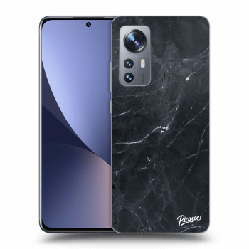 Picasee Xiaomi 12X Hülle - Schwarzes Silikon - Black marble