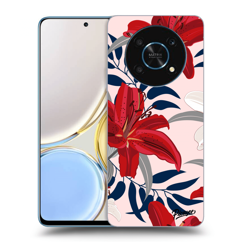 Picasee Honor Magic4 Lite 5G Hülle - Transparentes Silikon - Red Lily