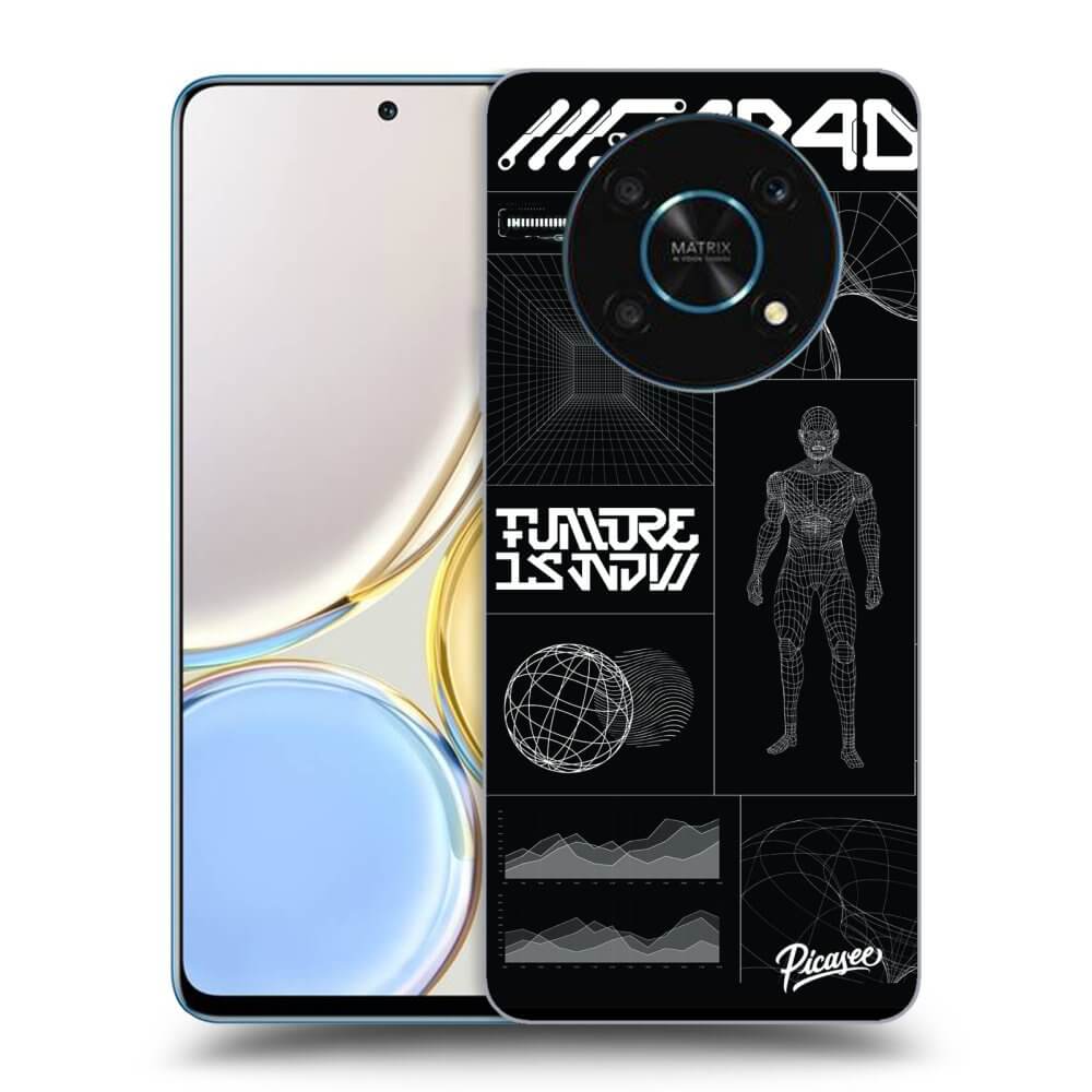 Picasee Honor Magic4 Lite 5G Hülle - Transparentes Silikon - BLACK BODY