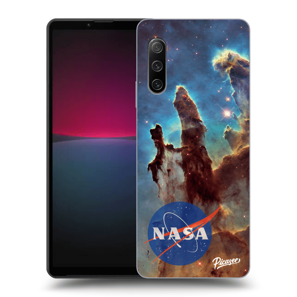 Picasee Sony Xperia 10 IV 5G Hülle - Schwarzes Silikon - Eagle Nebula