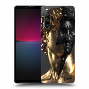 Picasee Sony Xperia 10 IV 5G Hülle - Transparentes Silikon - Wildfire - Gold