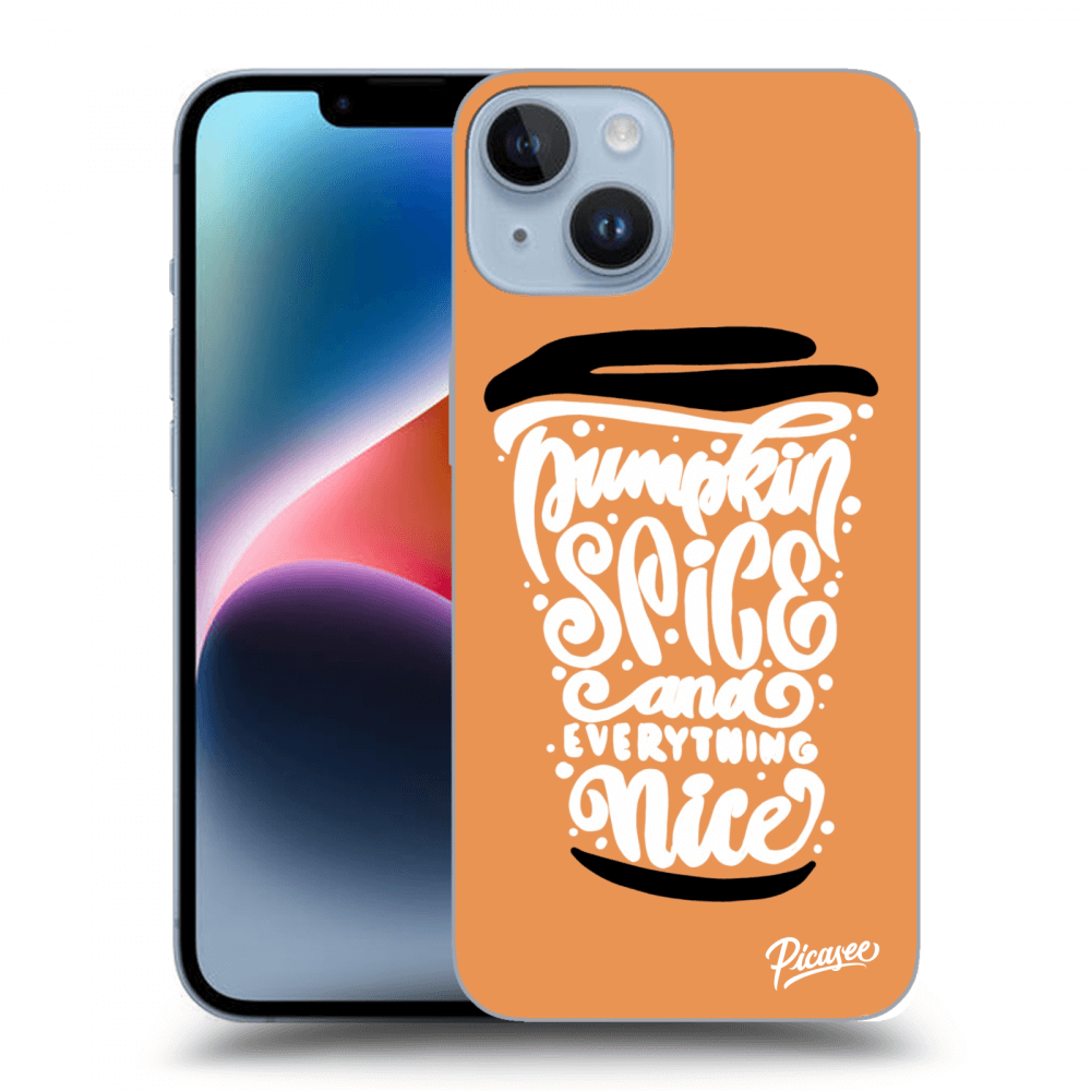 Picasee Apple iPhone 14 Hülle - Transparentes Silikon - Pumpkin coffee