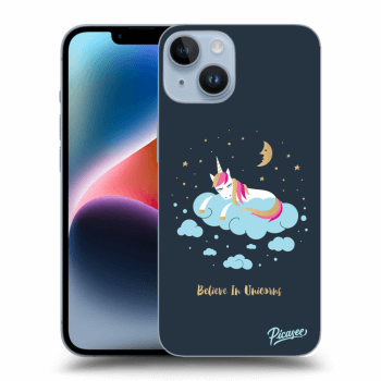 Picasee Apple iPhone 14 Hülle - Schwarzes Silikon - Believe In Unicorns