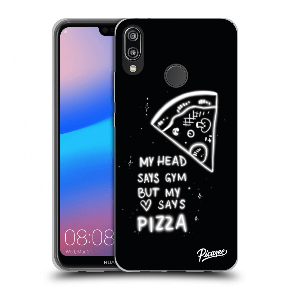 Picasee Huawei P20 Lite Hülle - Schwarzes Silikon - Pizza