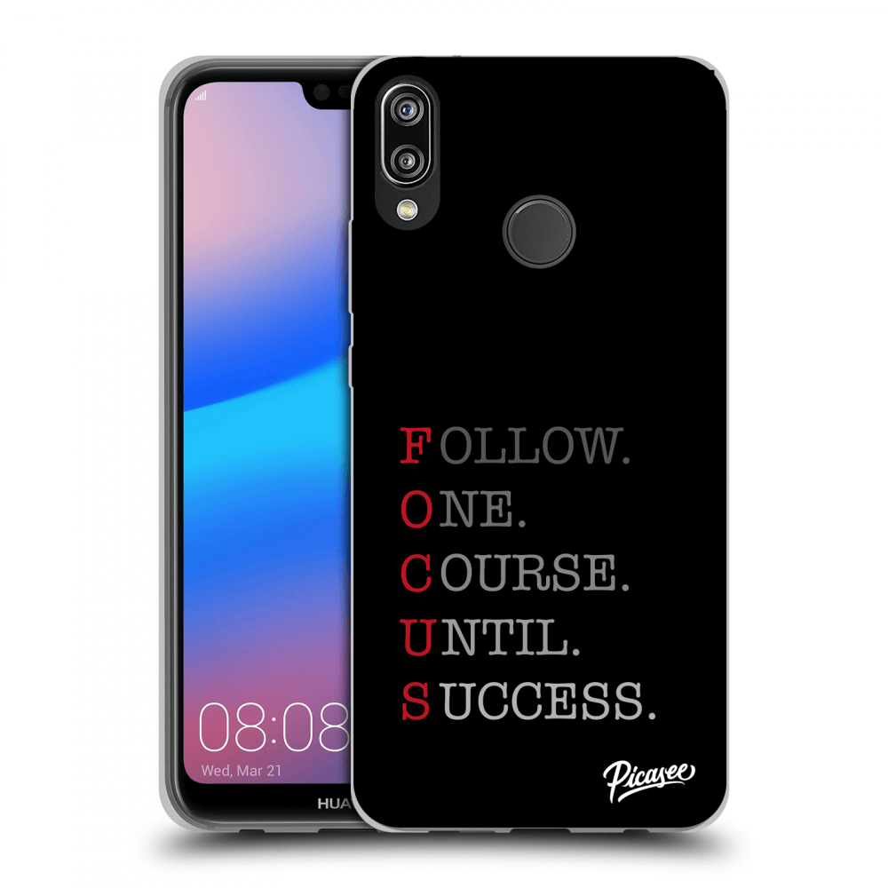 Picasee Huawei P20 Lite Hülle - Schwarzes Silikon - Focus