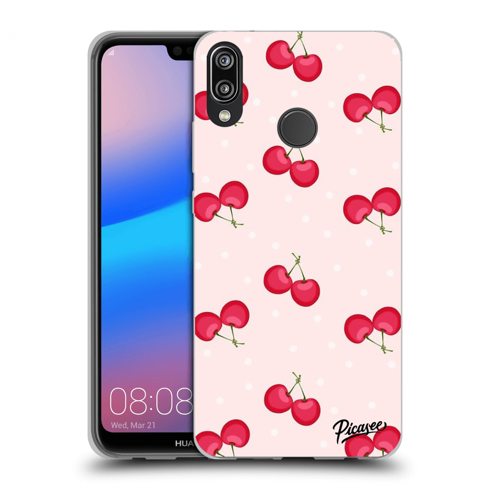 Picasee Huawei P20 Lite Hülle - Schwarzes Silikon - Cherries
