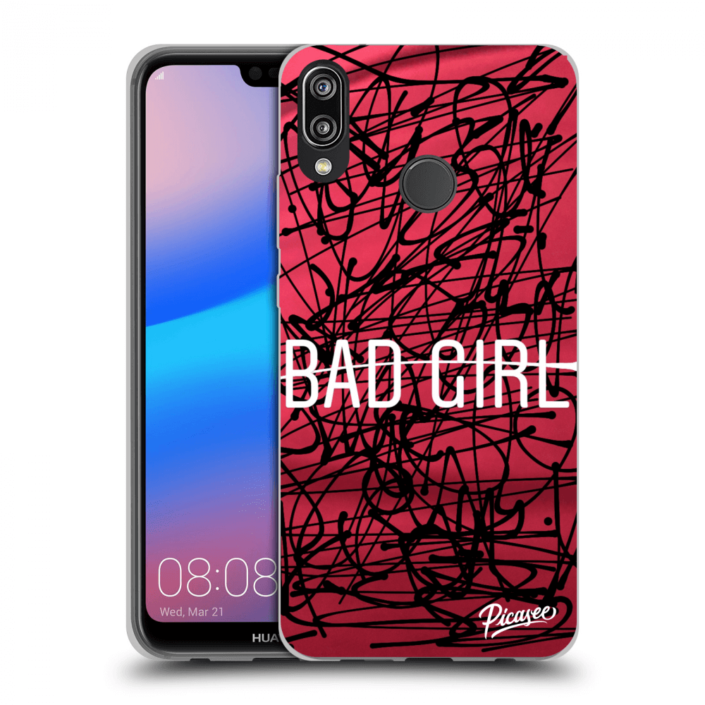 Huawei P20 Lite Hülle - Schwarzes Silikon - Bad Girl