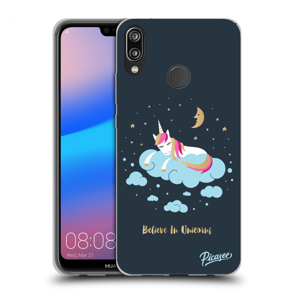Picasee Huawei P20 Lite Hülle - Schwarzes Silikon - Believe In Unicorns