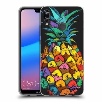 Picasee Huawei P20 Lite Hülle - Schwarzes Silikon - Pineapple