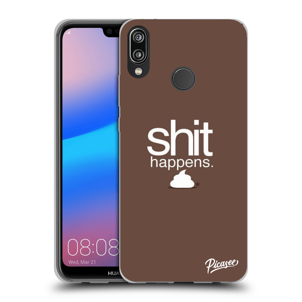 Picasee Huawei P20 Lite Hülle - Transparentes Silikon - Shit happens