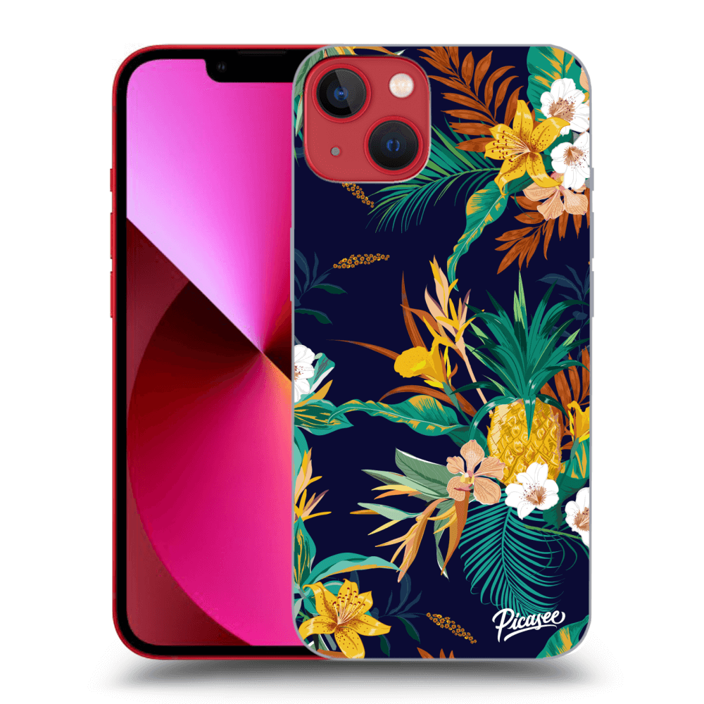 Picasee Apple iPhone 14 Plus Hülle - Transparentes Silikon - Pineapple Color