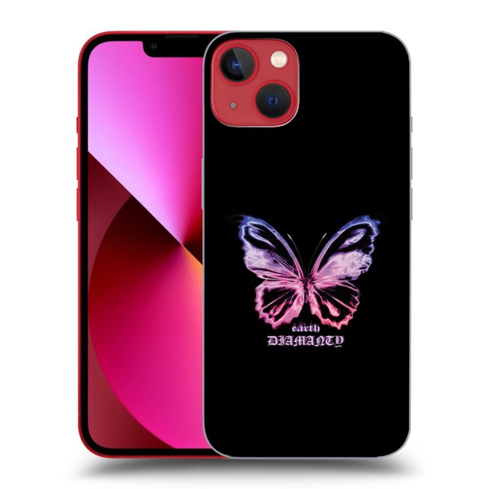 Picasee Apple iPhone 14 Plus Hülle - Transparentes Silikon - Diamanty Purple