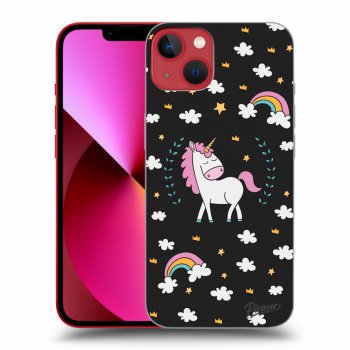 Picasee Apple iPhone 14 Plus Hülle - Schwarzes Silikon - Unicorn star heaven