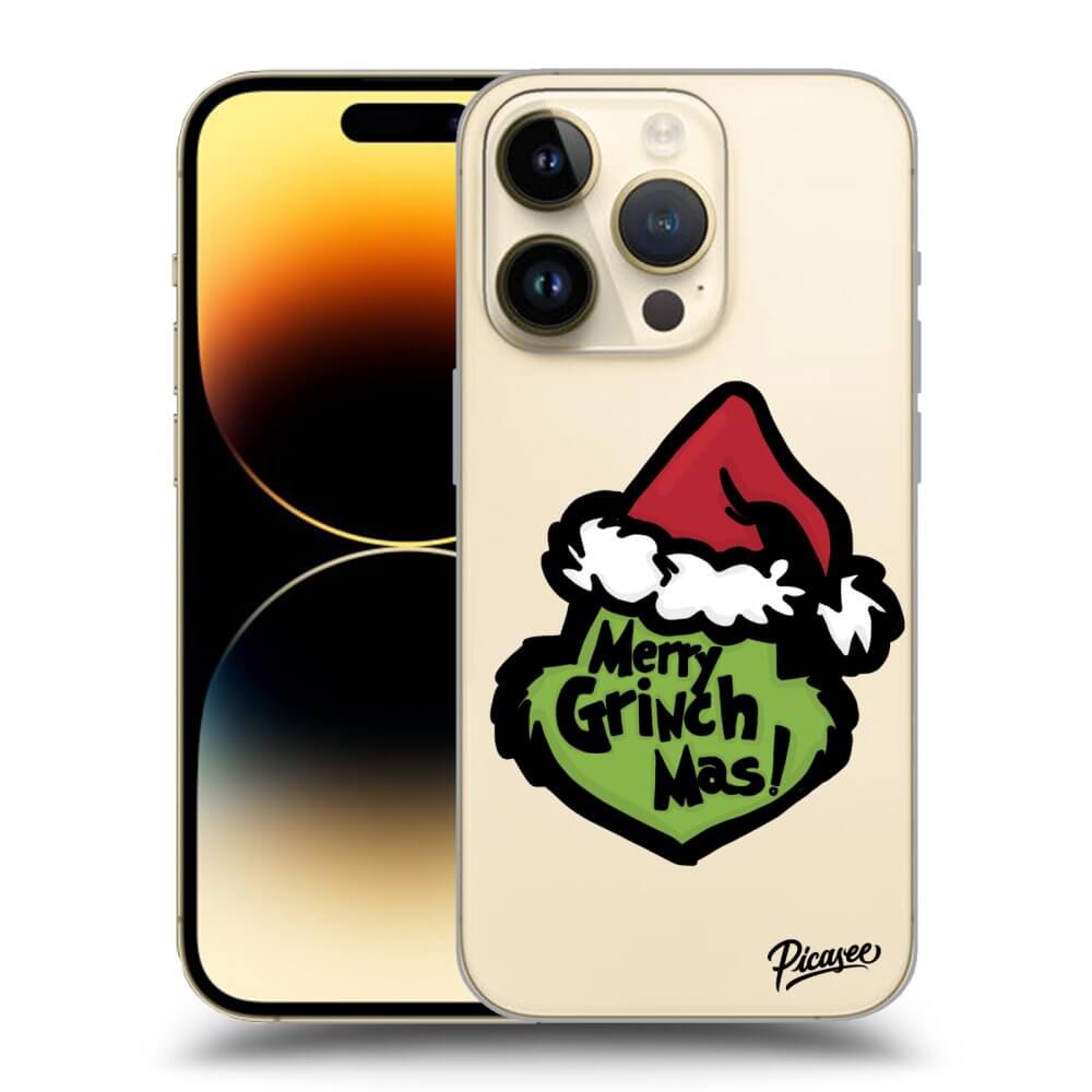 Picasee Apple iPhone 14 Pro Hülle - Transparentes Silikon - Grinch 2