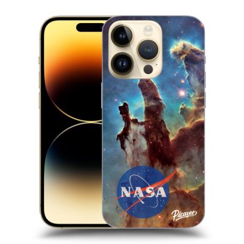 Picasee Apple iPhone 14 Pro Hülle - Schwarzes Silikon - Eagle Nebula