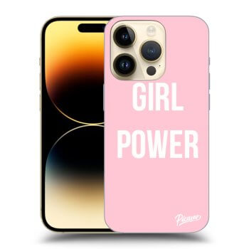 Picasee Apple iPhone 14 Pro Hülle - Transparentes Silikon - Girl power