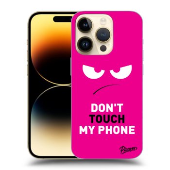 Picasee Apple iPhone 14 Pro Hülle - Transparentes Silikon - Angry Eyes - Pink