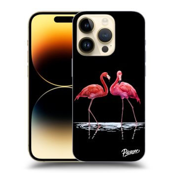 Picasee ULTIMATE CASE MagSafe für Apple iPhone 14 Pro - Flamingos couple