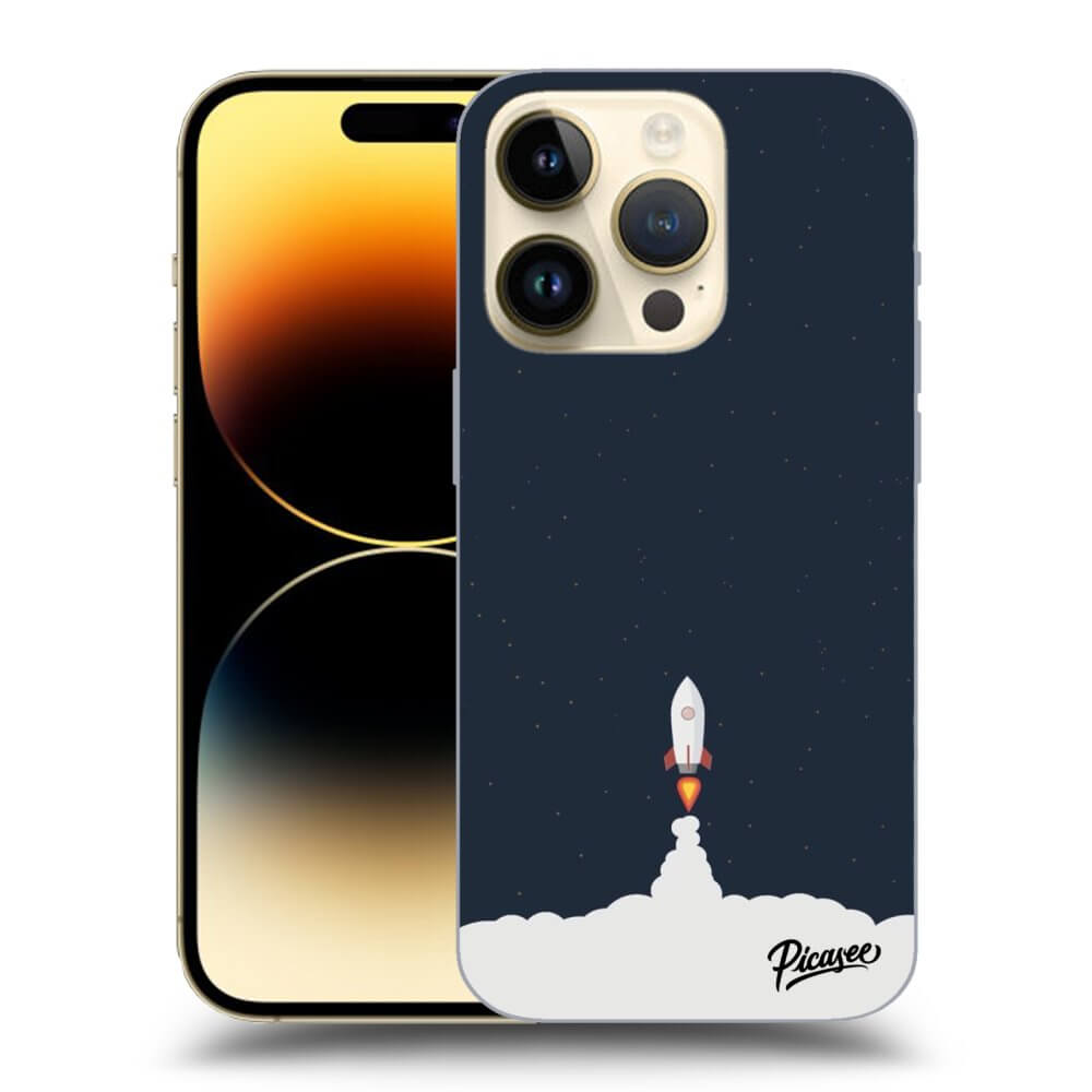 Picasee Apple iPhone 14 Pro Hülle - Schwarzes Silikon - Astronaut 2