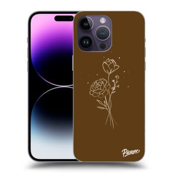 Picasee ULTIMATE CASE MagSafe für Apple iPhone 14 Pro Max - Brown flowers